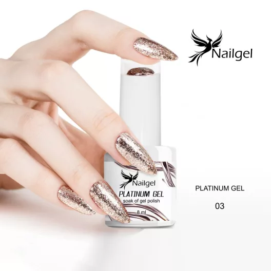 Nailgel Platinium 03 gél lakk 8ml